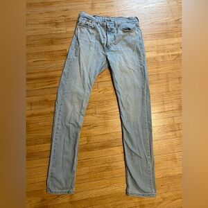 Levi's 510 Men 33 x32 Blue Skinny Straight Jeans Classic Fit Light Wash